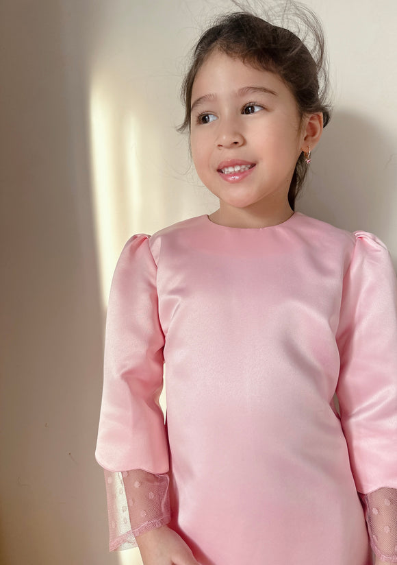 Calila Girl Set in Baby Pink