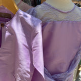 2024 Diani Girl Set in Light Lilac Shantung with Floral Lace