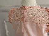 2025 Willow Girl Set in Soft Peachy Pink with Soft Pink Corded Lace