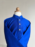 2024 Khaleed Boy Set in Royal Blue Shantung