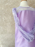 2024 Diani Girl Set in Light Lilac Shantung with Floral Lace