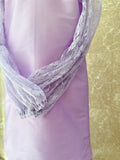 2024 Diani Girl Set in Light Lilac Shantung with Floral Lace