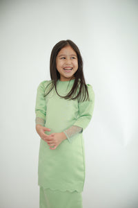 Calila Girl Set in Sage Green