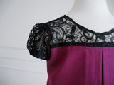 Willow Girl Set in Boysenberry with Black French Lace