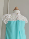 Willow Girl Set in Tiffany Green with Cream French Lace