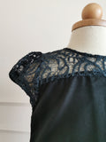 Willow Girl Set in Black with Charcoal Black French Lace