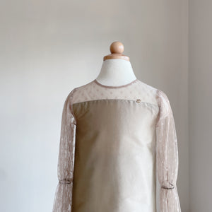 2023 Diani Shantung Girl Set in Champagne Brown