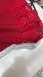 2023 Willow Girl Set in Burgundy Red with Red French Lace