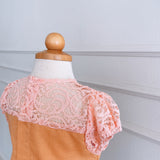 2023 Willow Girl Set in Orange Sorbet with Peach French Lace